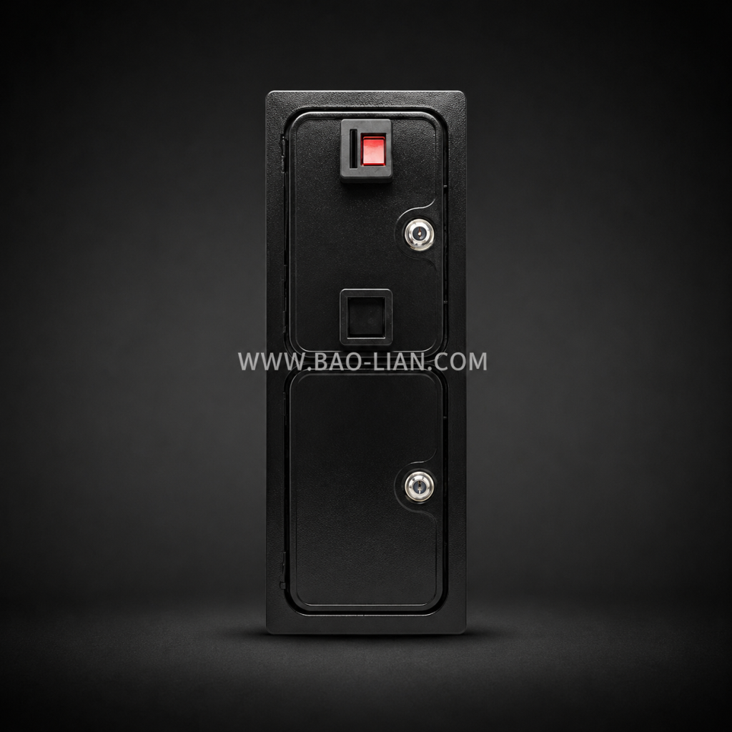American Side Insert Single Coin Double Metal Door with Plastic Bracket
