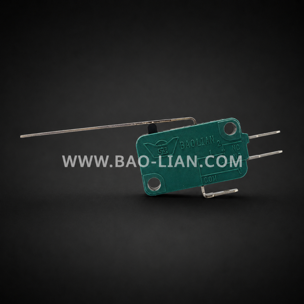 Green 3 Terminal Microswitch with 52MM Long Lever