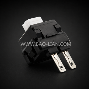 Plug-in Compact Black Arcade Button Microswitch (Silver / Gold Plated)