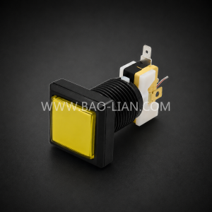 Small Square Black Body LED Push Button