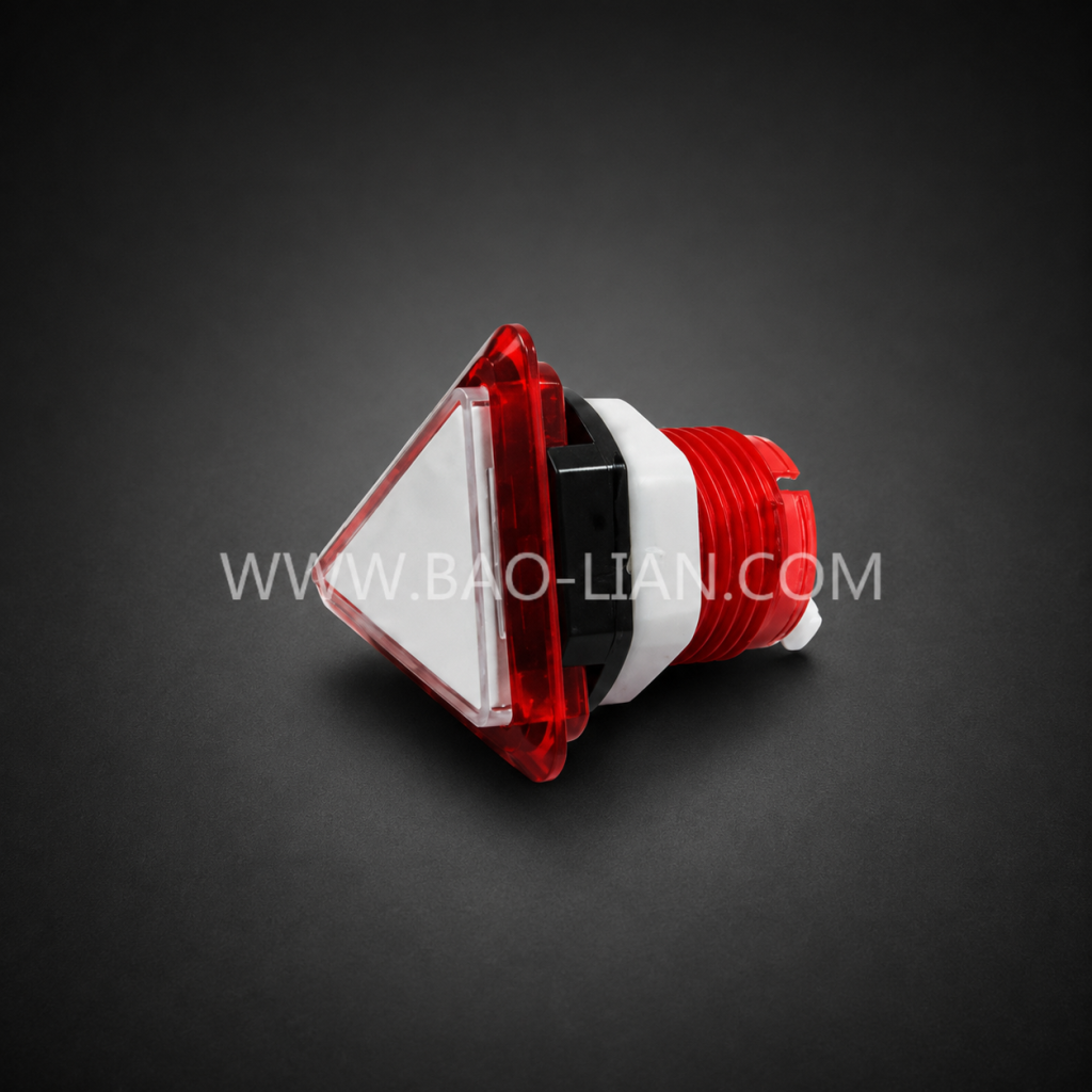 Triangle LED Illuminated Arcade Push Button