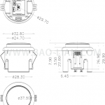 30mm 強化型 はめ込み式 アーケードボタン 9