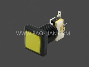 Small Square Black Body LED Push Button