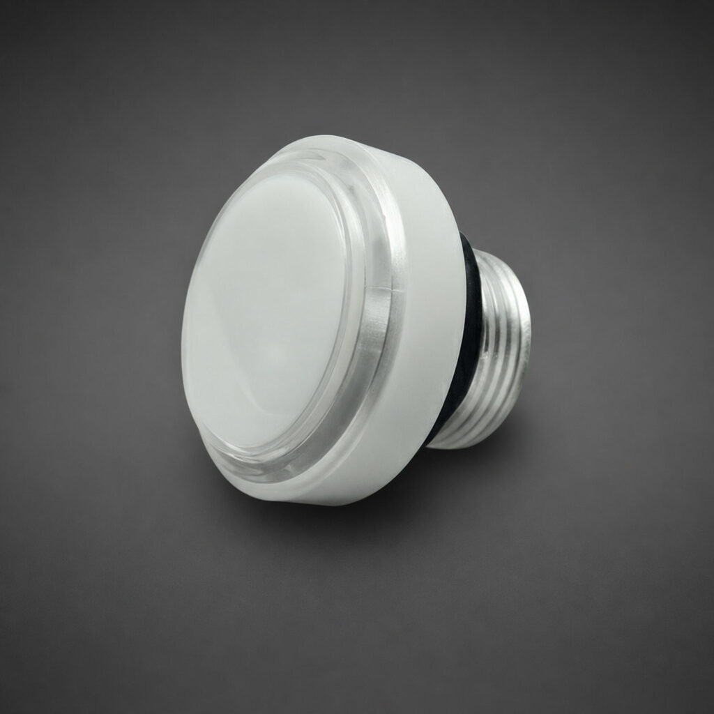 Medium Round LED Push Button Clear