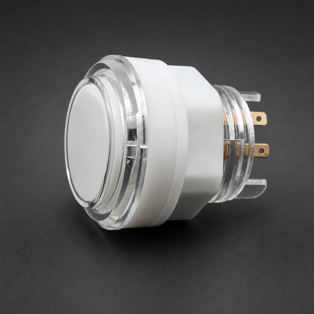 Small Round LED Push Button Clear